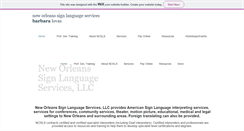 Desktop Screenshot of neworleanssignlanguageservices.com