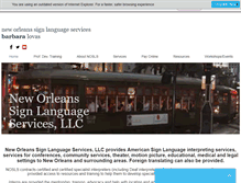 Tablet Screenshot of neworleanssignlanguageservices.com